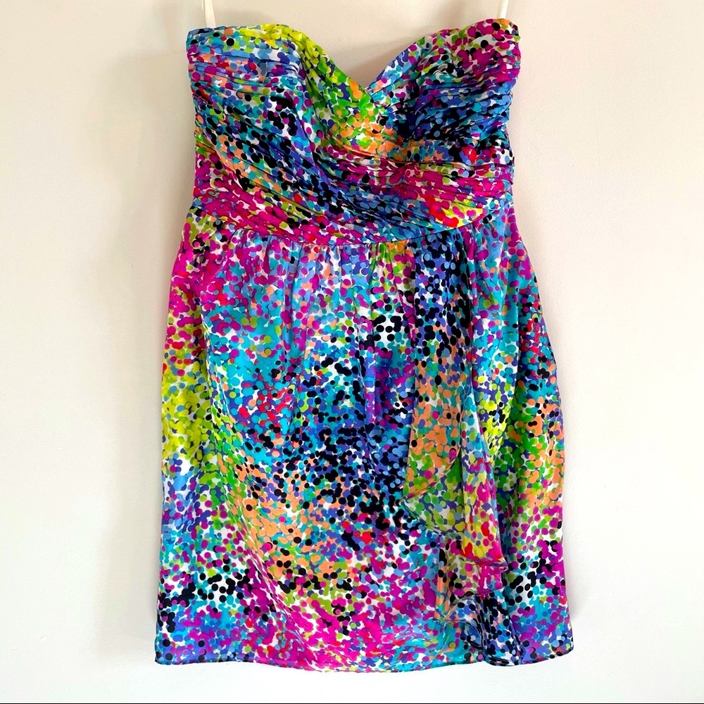 Shoshanna Silk Strapless Dress